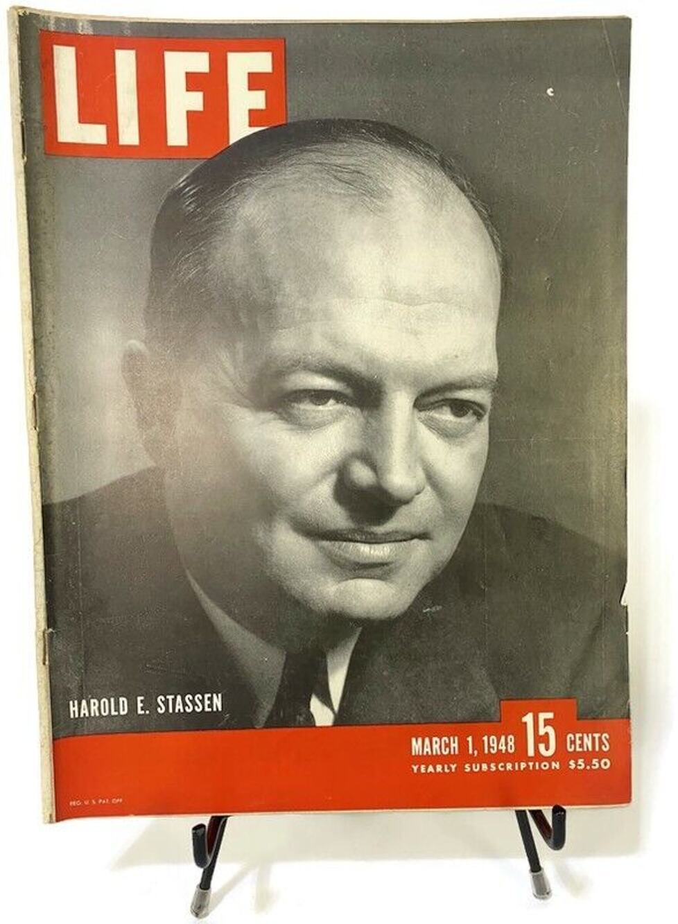LIFE Magazine March 1 1948 Harold E. Stassen Cover Presidential Candidate Dior